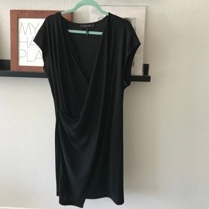 Robert Rodriguez, Black Faux Wrap Dress, Size: XL